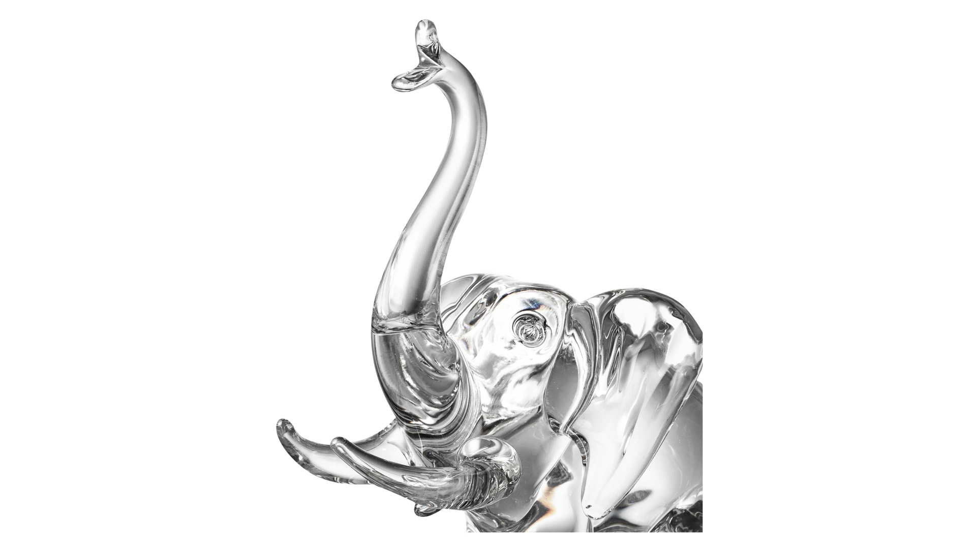 Фигурка Duccio di Segna Слоненок 30 см, хрусталь, прозрачная