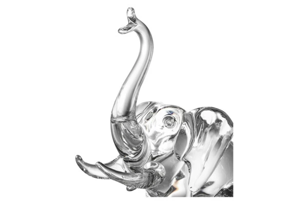 Фигурка Duccio di Segna Слоненок 30 см, хрусталь, прозрачная