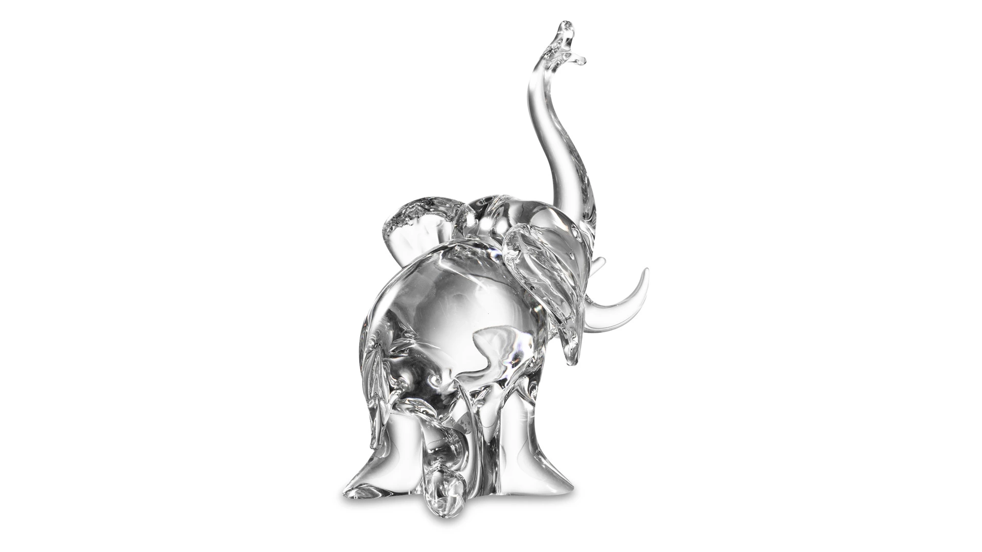 Фигурка Duccio di Segna Слоненок 30 см, хрусталь, прозрачная