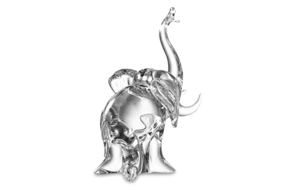 Фигурка Duccio di Segna Слоненок 30 см, хрусталь, прозрачная