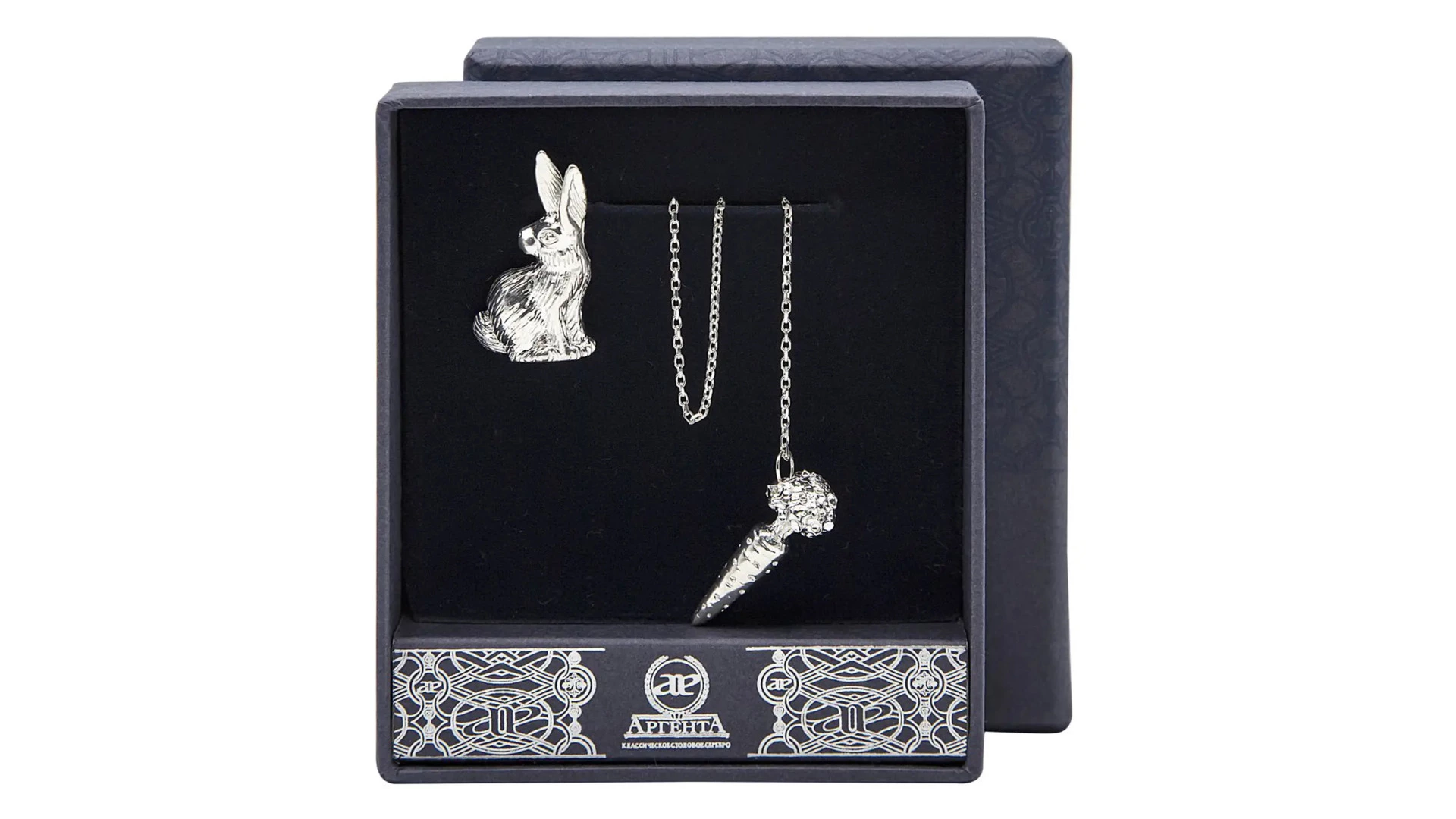 Ионизатор воды в футляре АргентА От Души Зайка 16,55  г, серебро 925