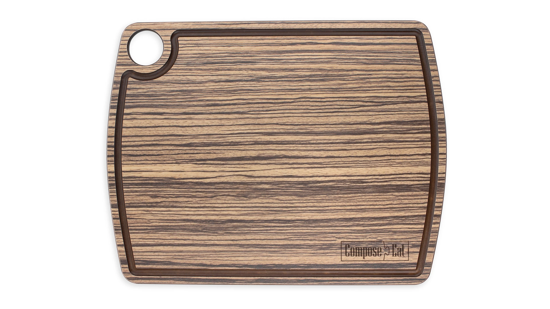 Доска разделочная ComposeEat Fashion 29х22 см, композит, зебрано натуральный