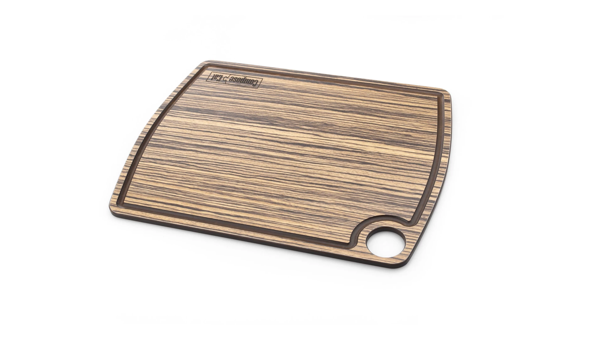 Доска разделочная ComposeEat Fashion 29х22 см, композит, зебрано натуральный