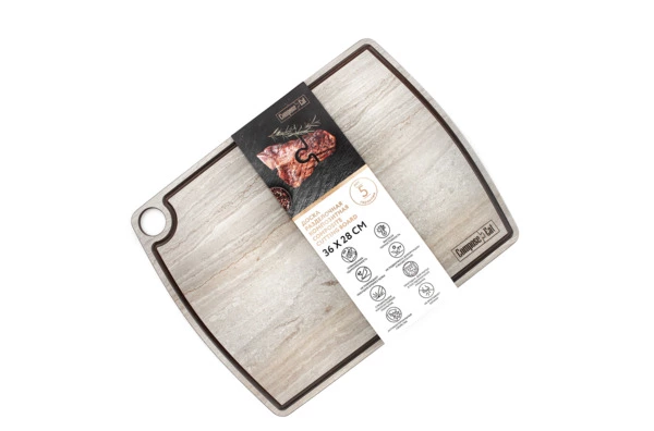 Доска разделочная ComposeEat Fashion 36х28 см, композит, травертин капучино