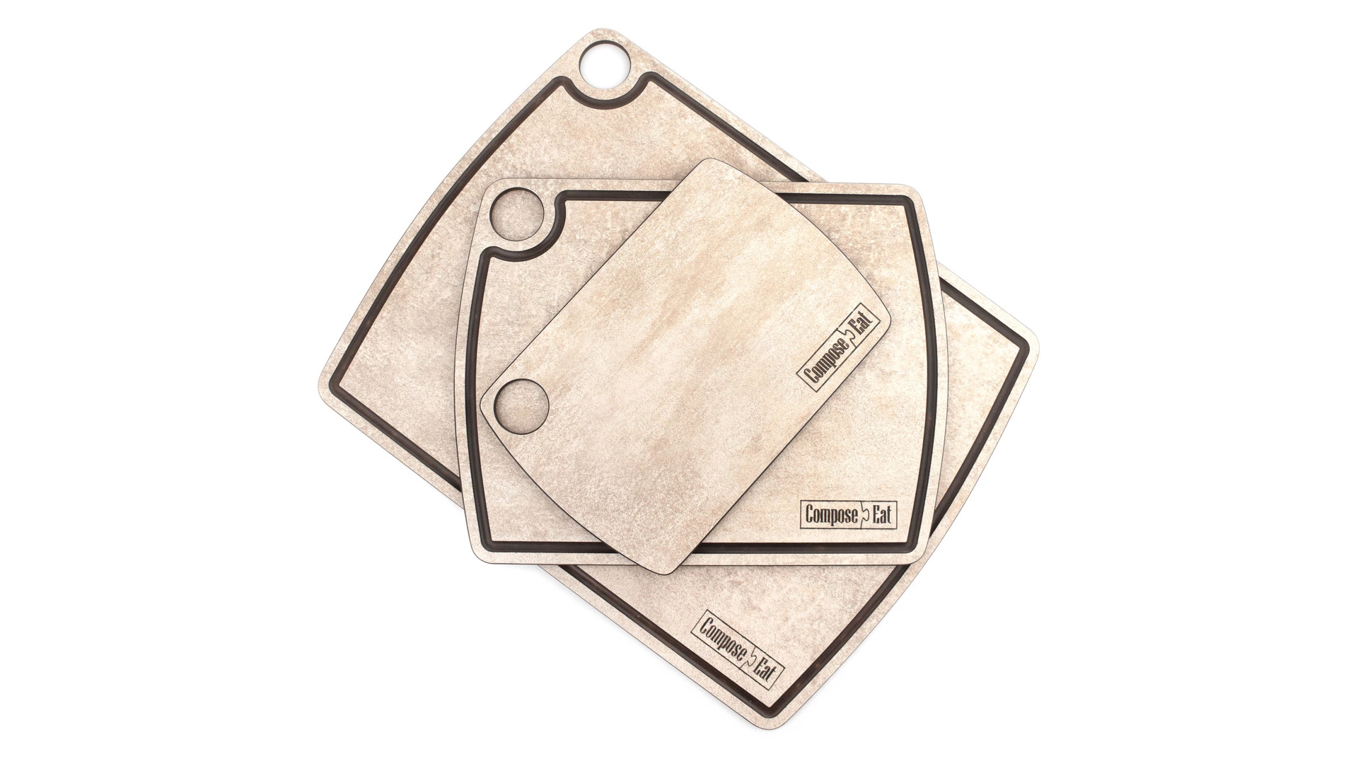 Доска разделочная ComposeEat Fashion 36х28 см, композит, порфир кремовый