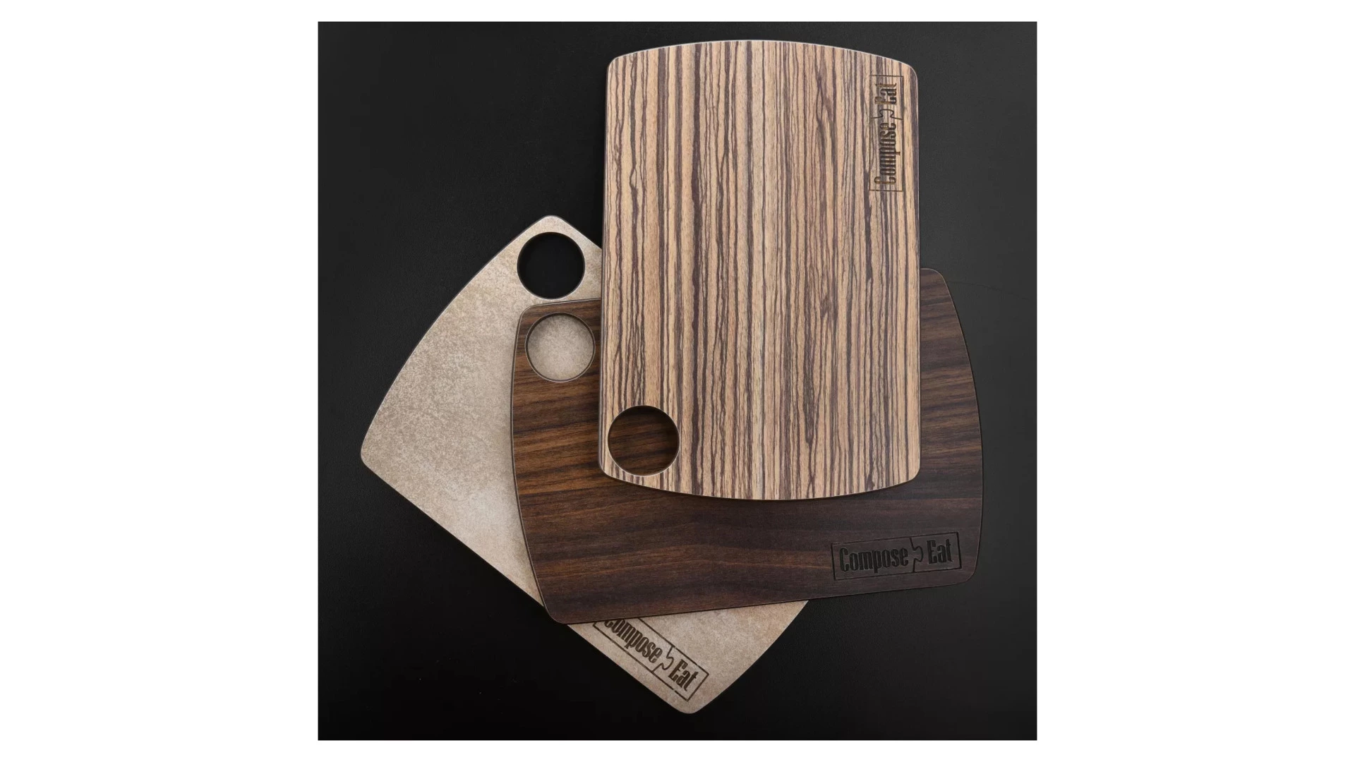 Доска разделочная ComposeEat Fashion 36х28 см, композит, дуб мореный