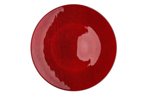 Тарелка Akcam Талисман d32см, стекло, красный, ручная работа - Sale