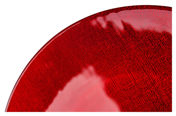 Тарелка Akcam Талисман d32см, стекло, красный, ручная работа - Sale