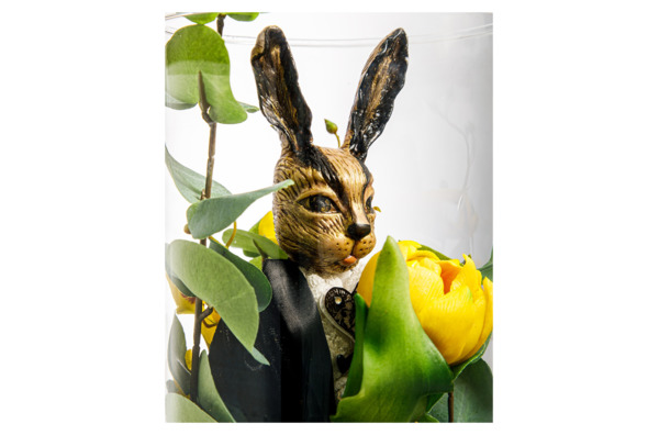 Кролики авторской работы Золотая коллекция из холодного фарфора бронзовый