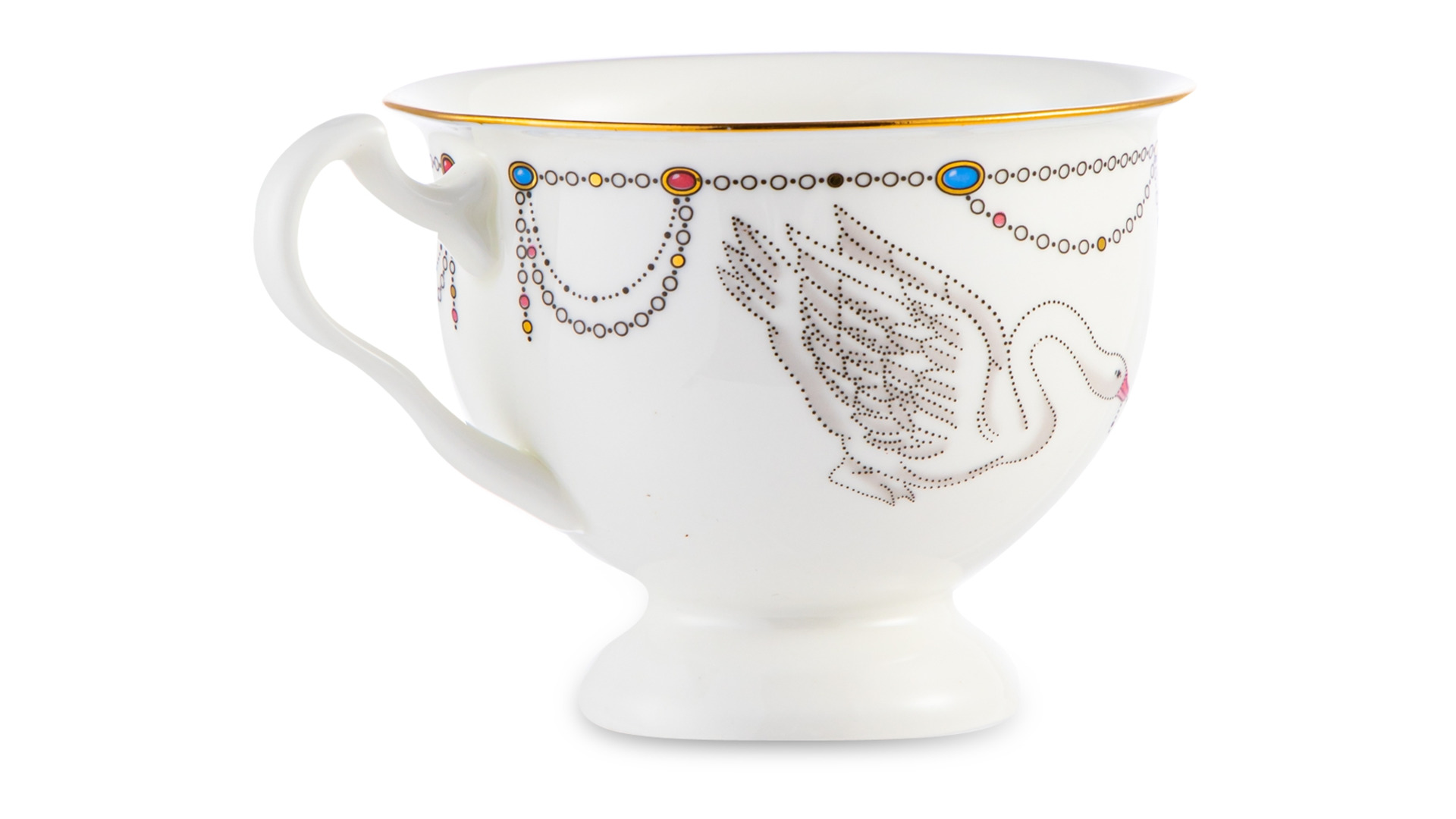Чашка чайная с блюдцем ИФЗ Айседора Волшебное лебединое озеро 2 КН1, фарфор