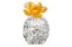 Конфетница с крышкой Cristal de Paris Цветок 15 см, желтый цветок