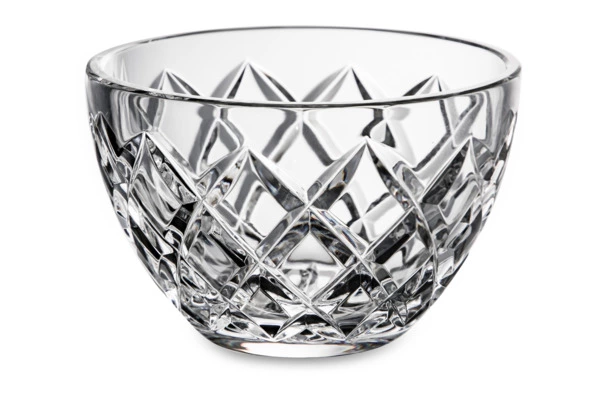 Конфетница с крышкой Cristal de Paris Цветок 17 см, янтарный цветок