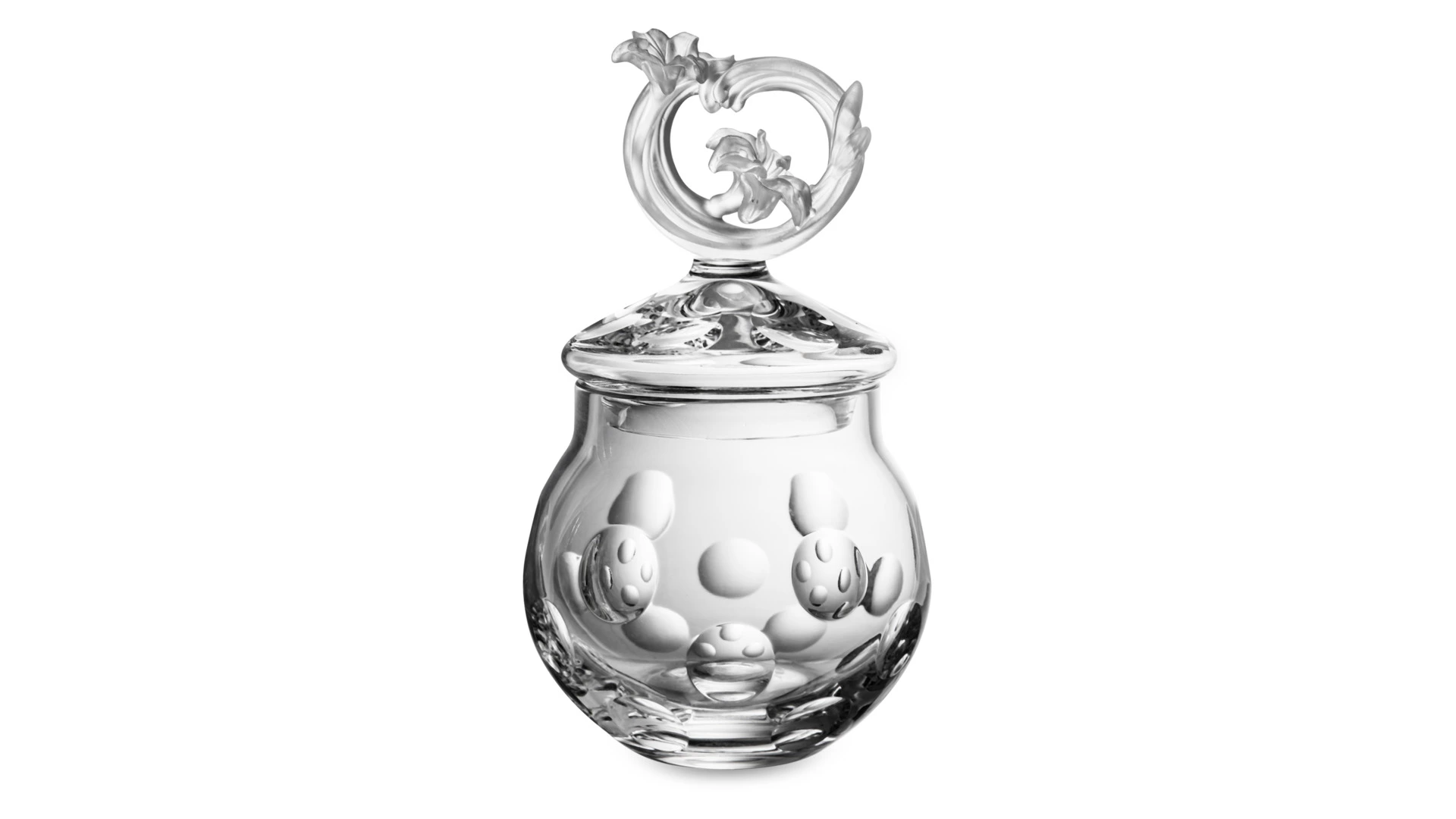 Конфетница с крышкой Cristal de Paris 24 см, белый ирис