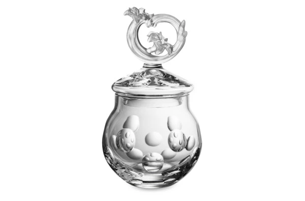 Конфетница с крышкой Cristal de Paris 24 см, белый ирис
