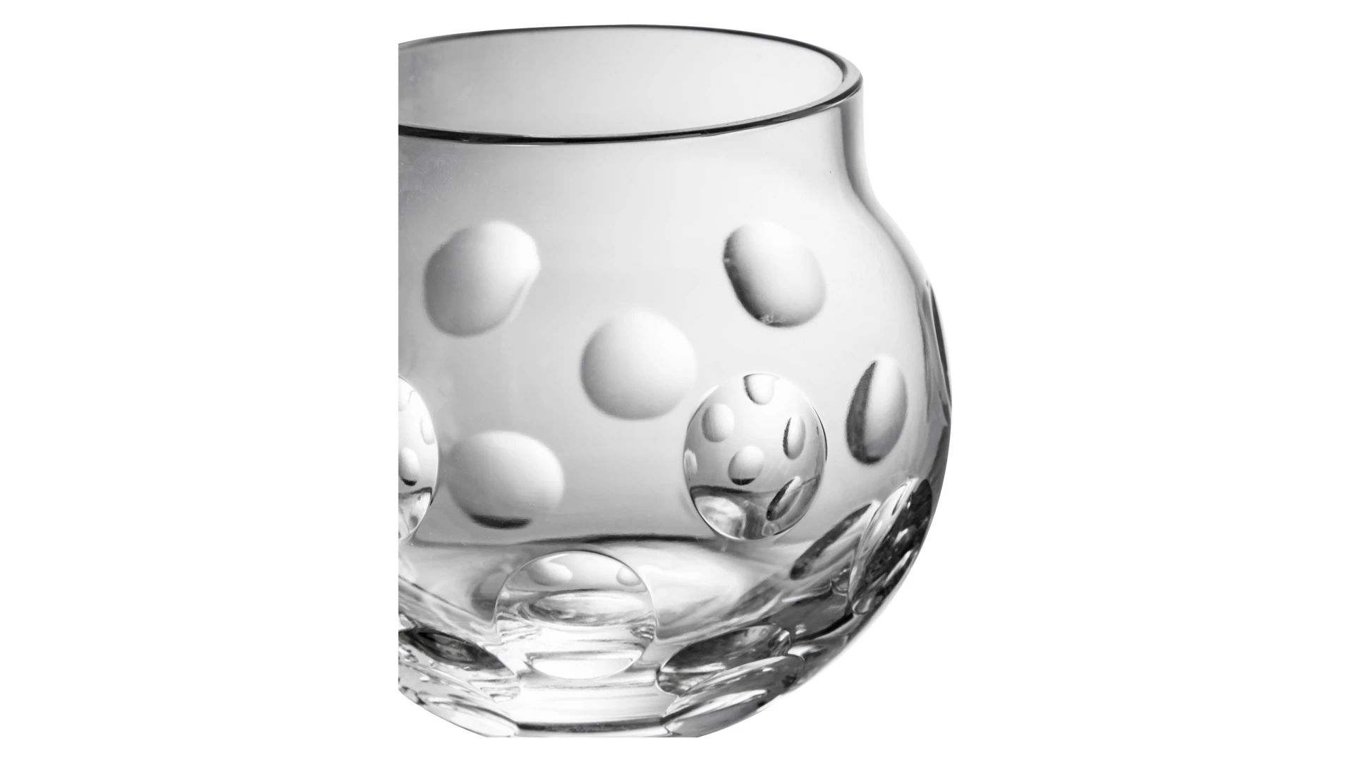 Конфетница с крышкой Cristal de Paris 24 см, белый ирис