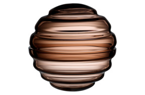 Конфетница с крышкой Nude Glass Гнездо 15х15 см, 600 мл, хрусталь, карамельная