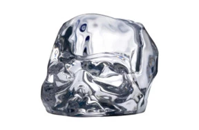 Подсвечник для чайной свечи Nude Glass Мементо Мори 8х7,5 см, стекло хрустальное