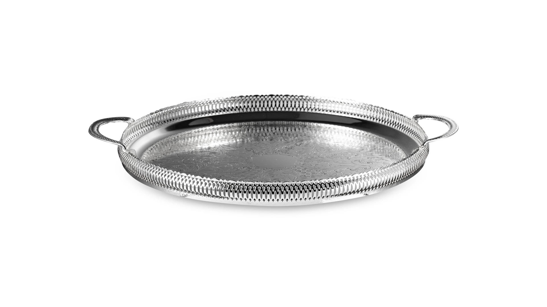 Набор для чая Queen Anne: поднос, сахарница, ложка, 6 стаканов с подстаканниками, сталь, стекло