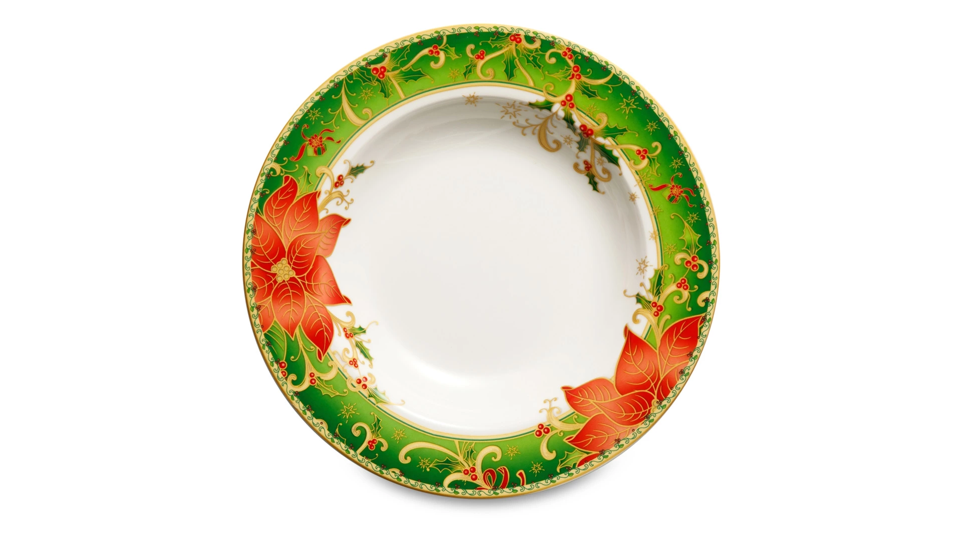 Набор тарелок суповых Lamart Palais Royal Рождественская звезда 23 см, 6 шт, фарфор