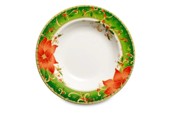 Набор тарелок суповых Lamart Palais Royal Рождественская звезда 23 см, 6 шт, фарфор