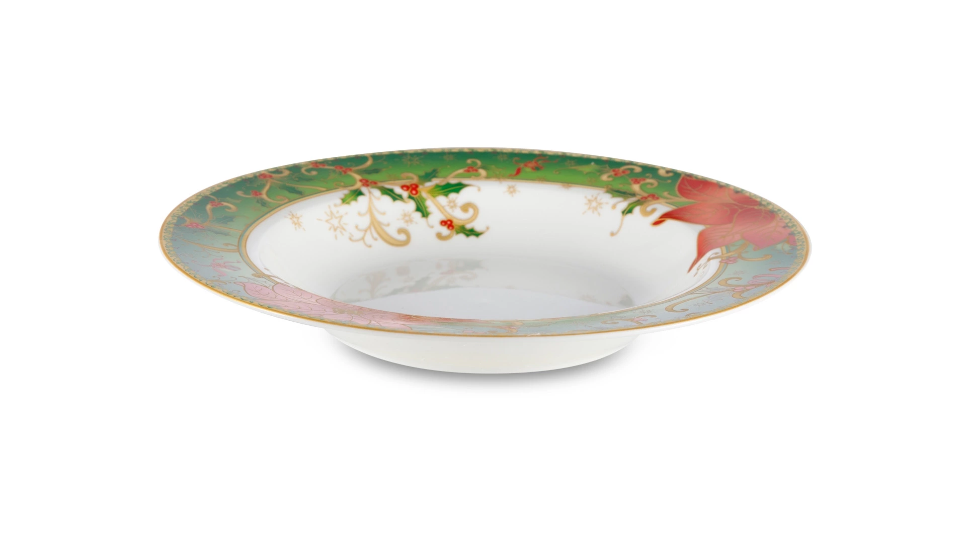 Набор тарелок суповых Lamart Palais Royal Рождественская звезда 23 см, 6 шт, фарфор