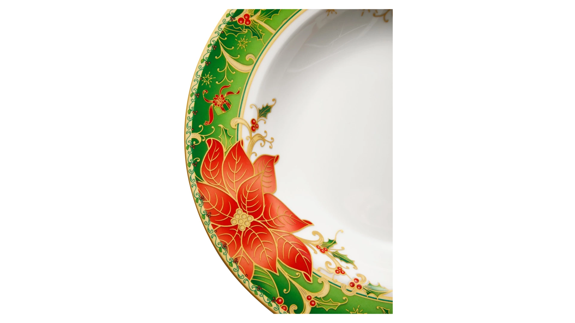 Набор тарелок суповых Lamart Palais Royal Рождественская звезда 23 см, 6 шт, фарфор