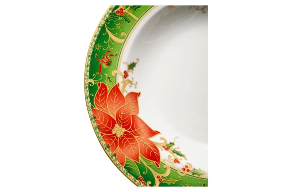 Набор тарелок суповых Lamart Palais Royal Рождественская звезда 23 см, 6 шт, фарфор