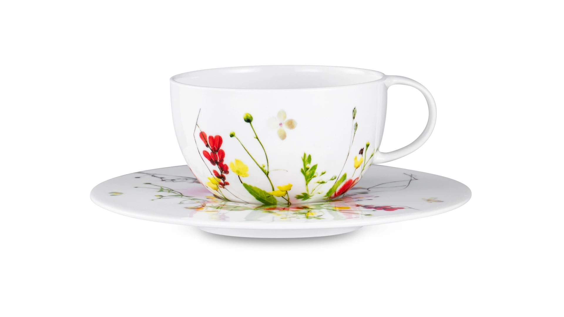 Сервиз чайный Rosenthal Дикие цветы на 6 персон 21 предмет №3, фарфор костяной