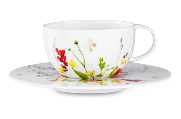 Сервиз чайный Rosenthal Дикие цветы на 6 персон 21 предмет №3, фарфор костяной