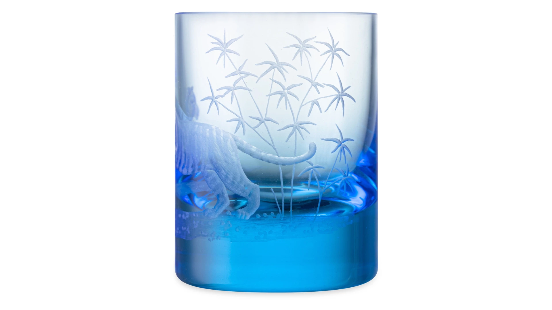 Набор стопок для водки Moser Виски сет Тигры 60 мл, 6 шт, аквамарин