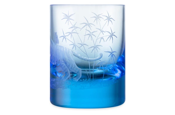 Набор стопок для водки Moser Виски сет Тигры 60 мл, 6 шт, аквамарин