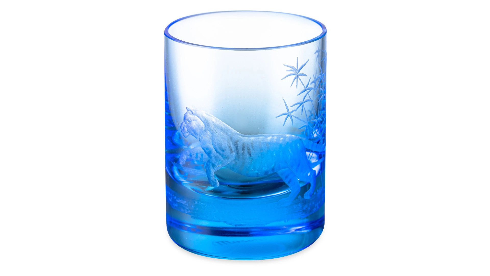 Набор стопок для водки Moser Виски сет Тигры 60 мл, 6 шт, аквамарин