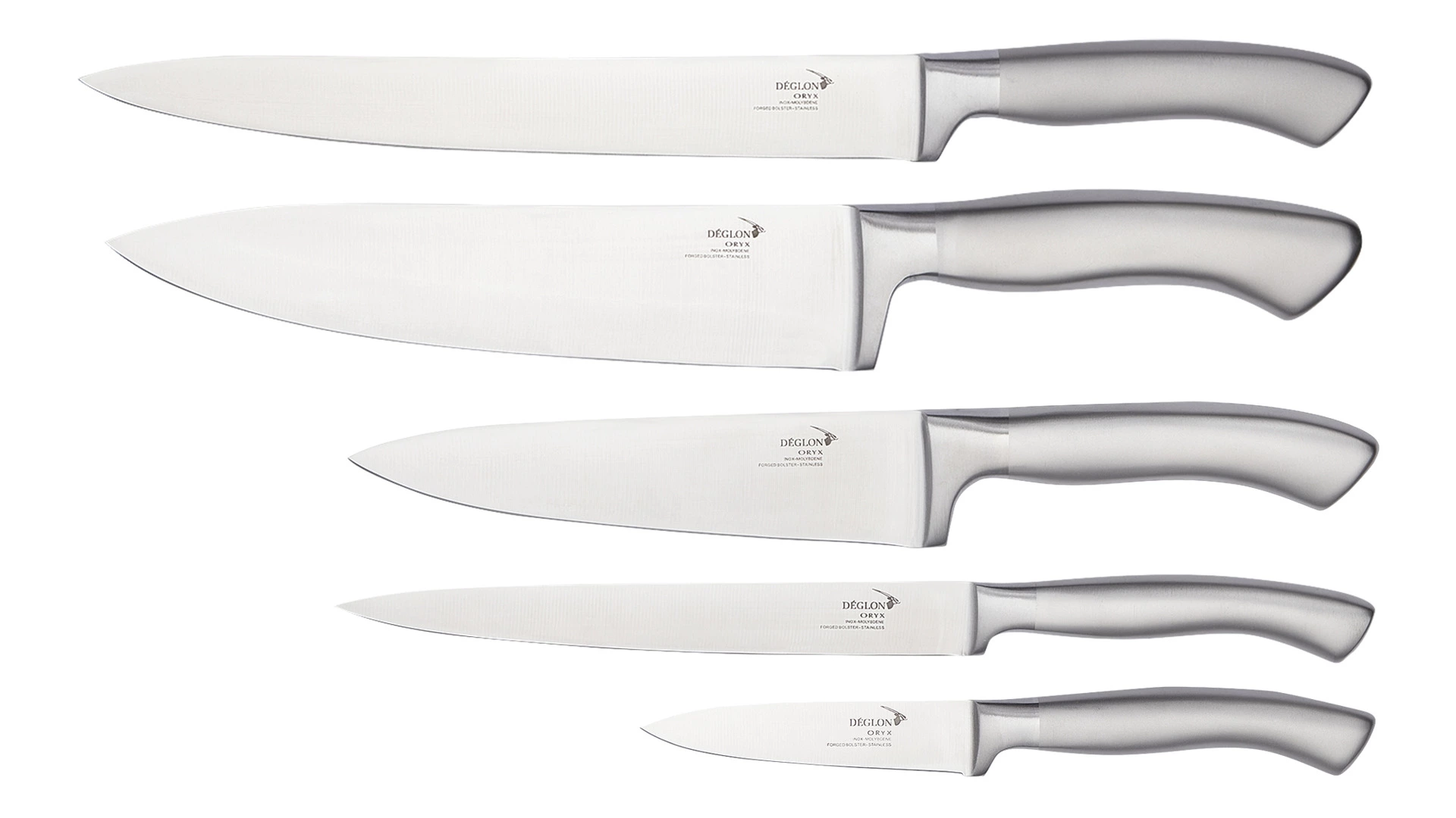 Набор ножей Deglon Орикс 5 предметов в круглой подставке, черный, п/к