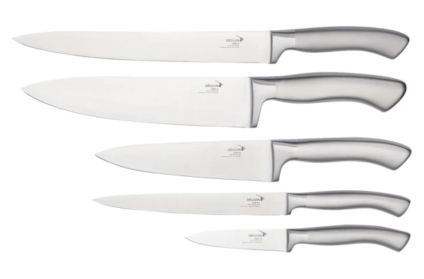 Набор ножей Deglon Орикс 5 предметов в круглой подставке, черный, п/к