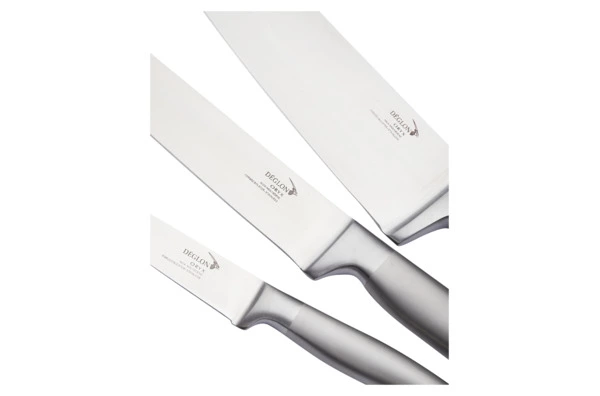 Набор ножей Deglon Орикс 5 предметов в круглой подставке, черный, п/к