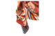 Платок Русские в моде Легенды народов Амура 90х90 см, шелк, вискоза, оранжевый, ручная подшивка