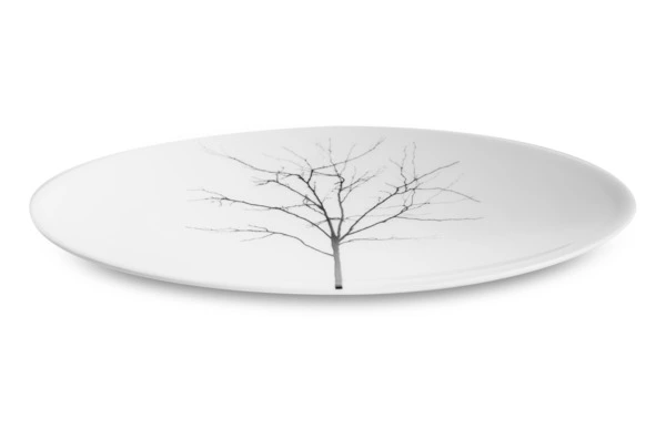 Блюдо овальное Dibbern Чёрный лес 16 см, фарфор костяной