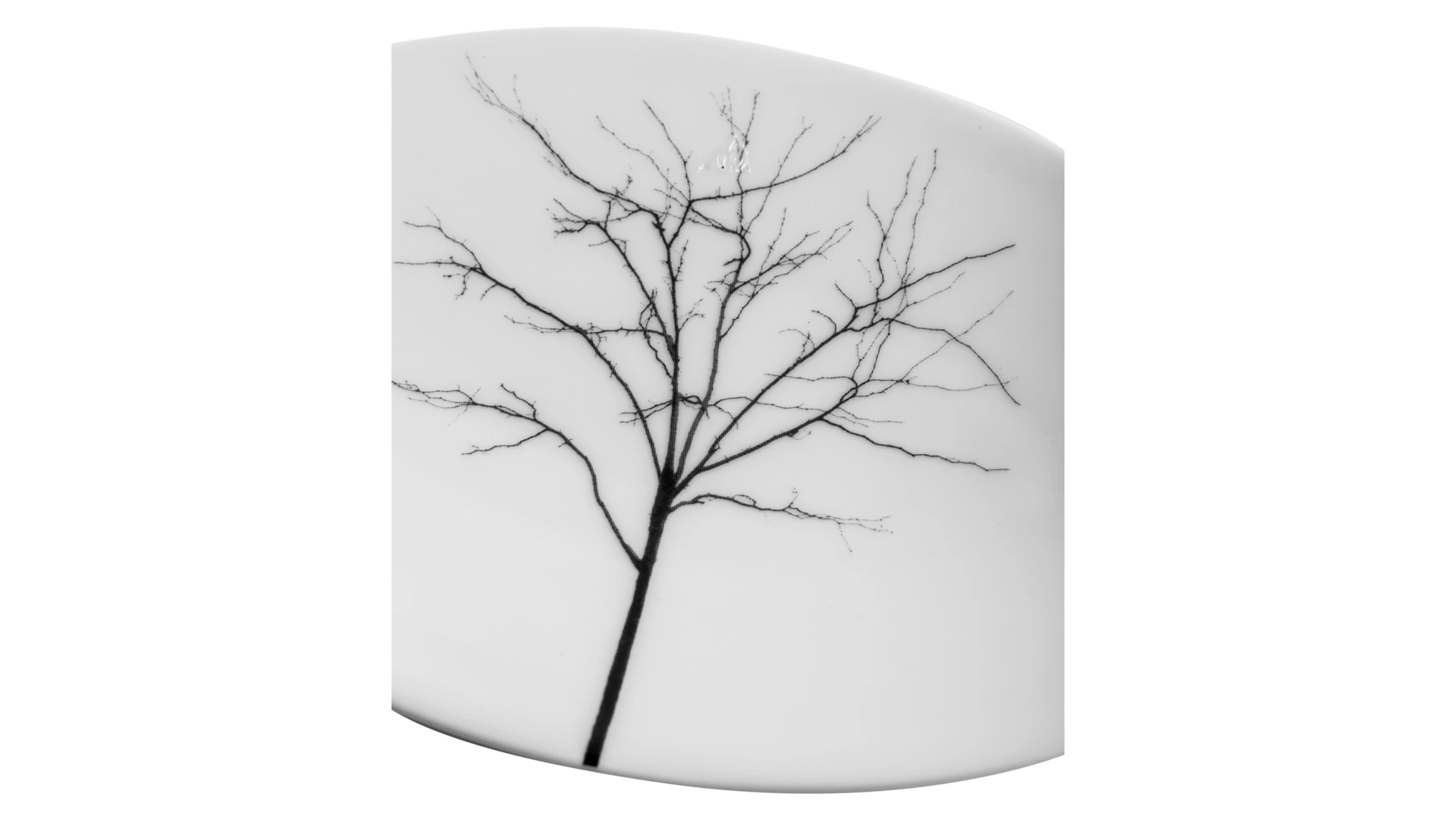 Блюдо овальное Dibbern Чёрный лес 16 см, фарфор костяной