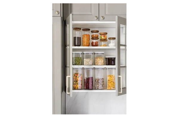 Контейнер для сыпучих продуктов с вакуумной крышкой WO HOME CLICK 520 мл, 12,3х10,5х7,7 см, пластик