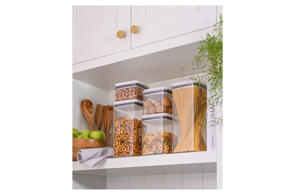 Контейнер для сыпучих продуктов с вакуумной крышкой WO HOME CLICK 520 мл, 12,3х10,5х7,7 см, пластик