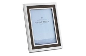 Рамка для фото Georg Jensen Манхеттен 23х18 см, сталь нержавеющая, кожа