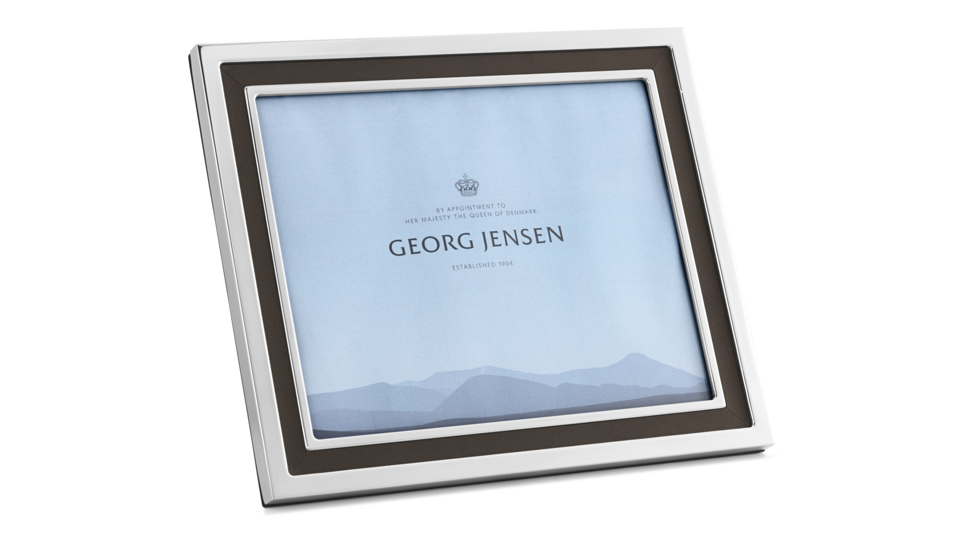 Рамка для фото Georg Jensen Манхеттен 30х25 см, сталь нержавеющая, кожа