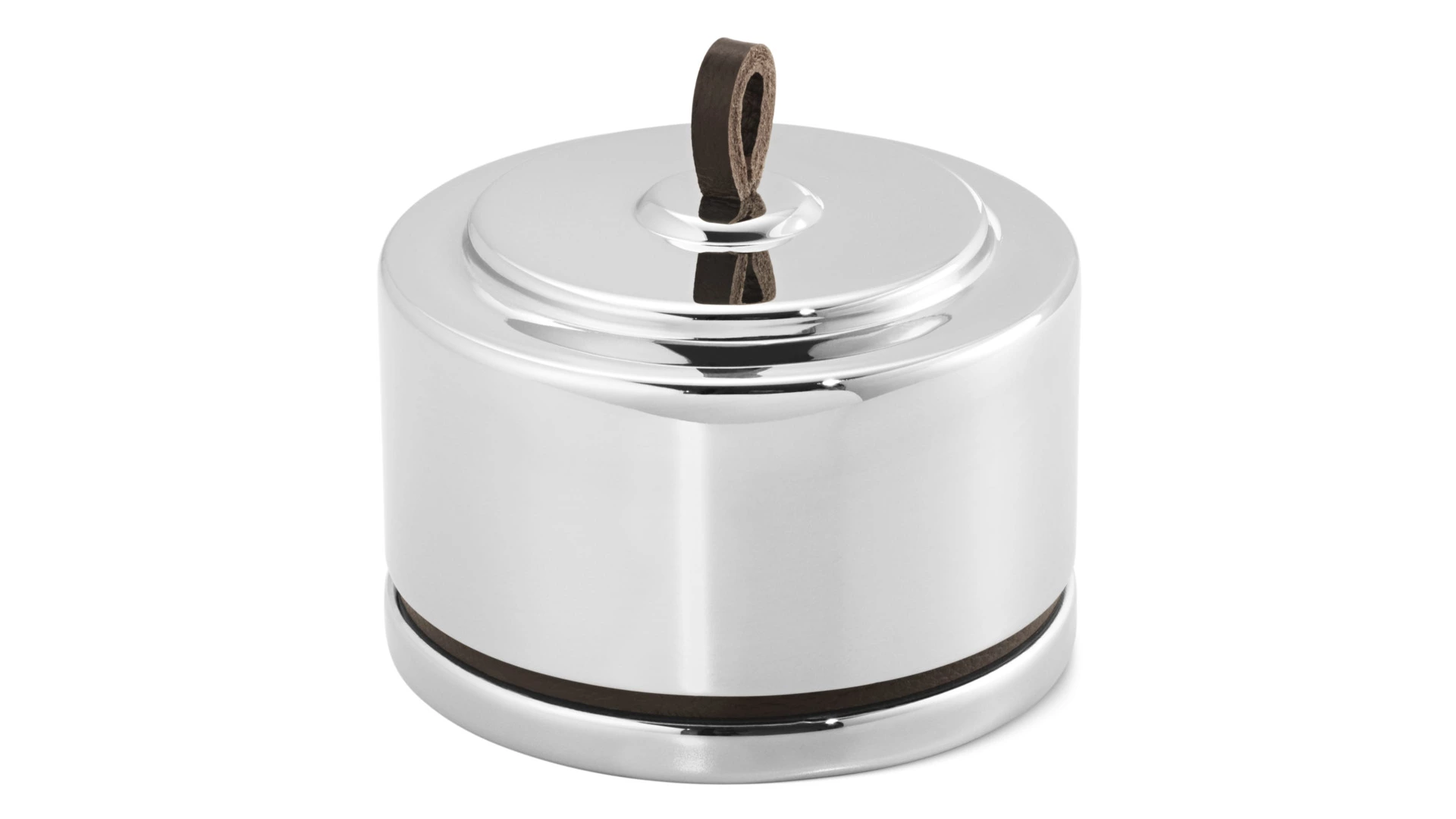 Мелочница круглая с крышкой Georg Jensen Манхеттен 5,7 см, сталь нержавеющая