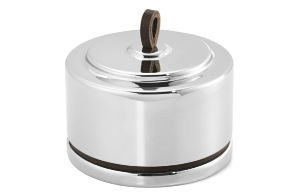 Мелочница круглая с крышкой Georg Jensen Манхеттен 5,7 см, сталь нержавеющая