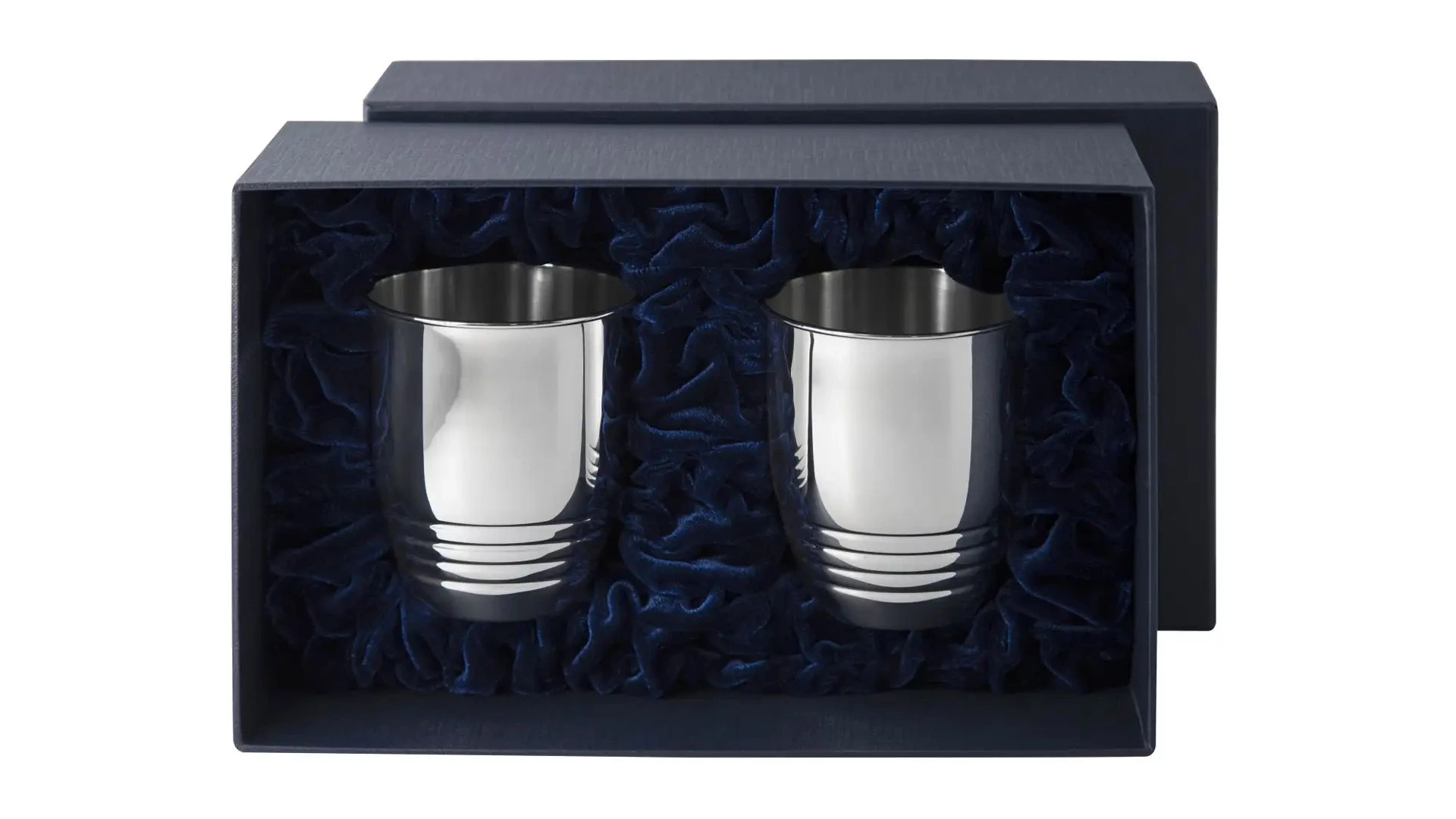 Набор стаканов рифленых в футляре АргентА 168,12 г, 2 шт, серебро 925