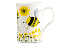 Кружка Just Mugs Buxton Жужжики Шмель 325 мл, фарфор костяной