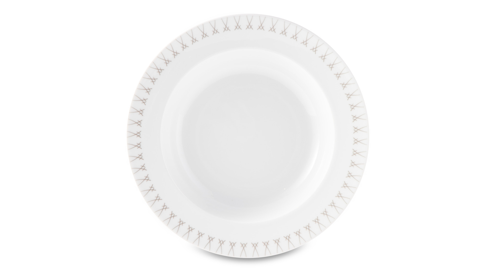 Тарелка суповая Meissen Мечи Лаконичный серый 26 см, фарфор