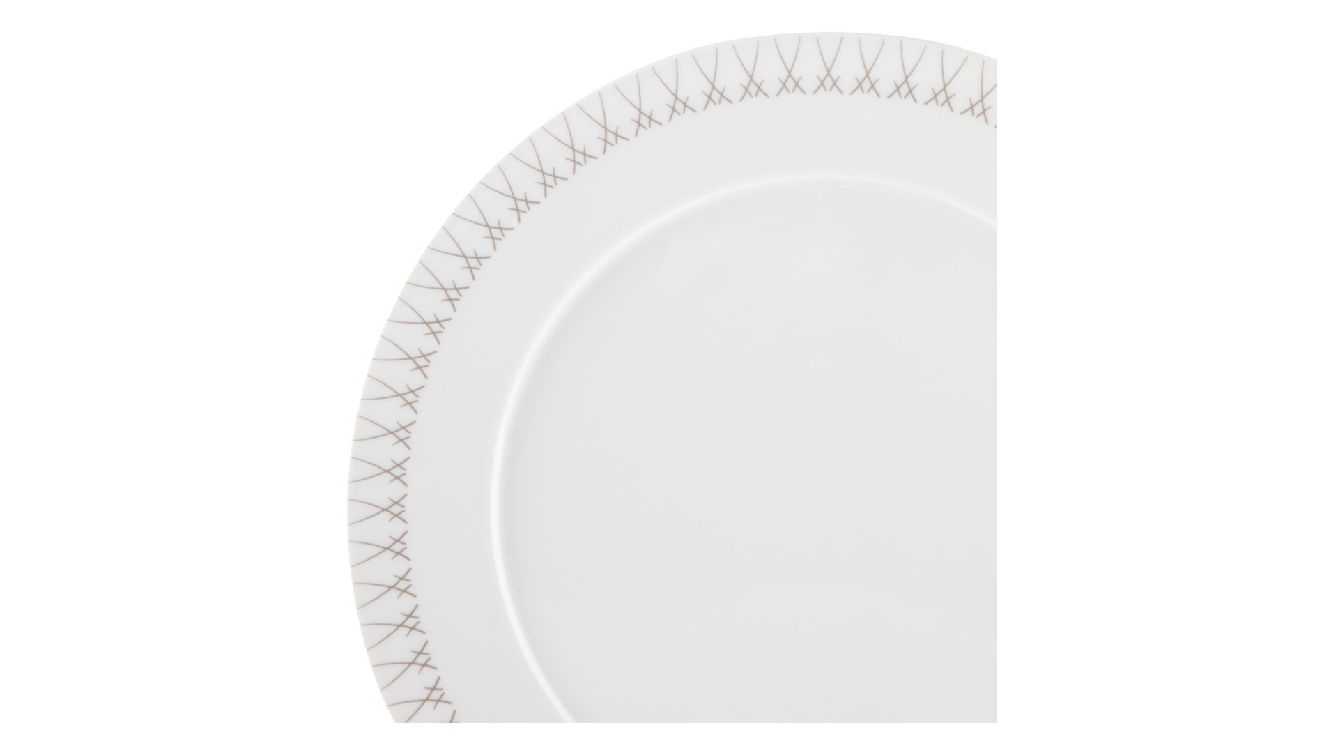 Тарелка подстановочная Meissen Мечи Лаконичный серый 33 см, фарфор