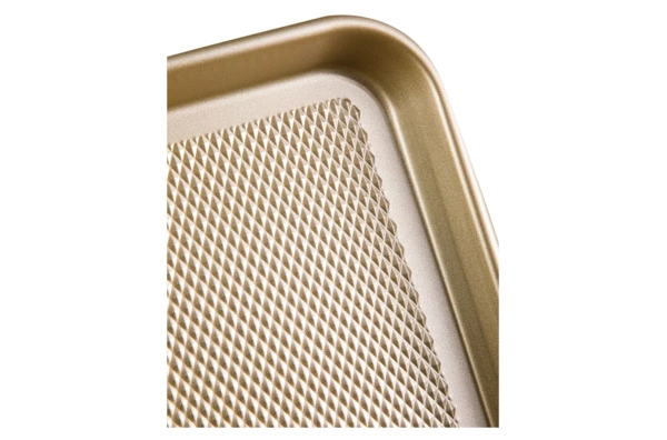 Форма для запекания прямоугольная WO HOME Gold Baking 38,7х26х2,6 см, сталь углеродистая, золотистая
