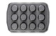 Форма для выпечки 12 кексов WO HOME Home Baking 40,4х28,6х3,5 см, сталь углеродистая, серая